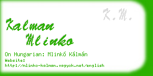 kalman mlinko business card